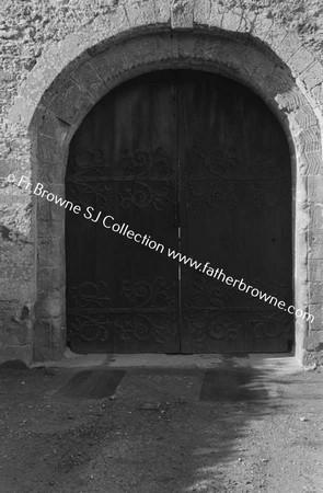 LISMORE CASTLE  ENTRANCE TO COURTYARD WITH CELTIC CARVINGS